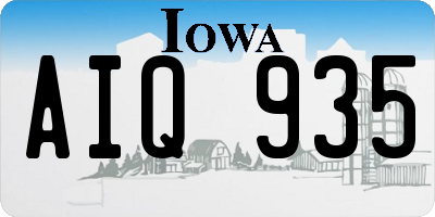 IA license plate AIQ935