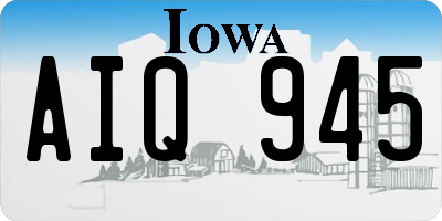 IA license plate AIQ945