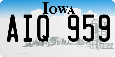 IA license plate AIQ959