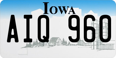 IA license plate AIQ960
