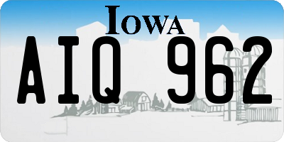 IA license plate AIQ962