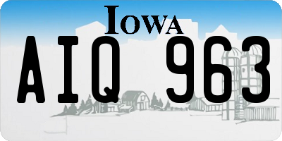 IA license plate AIQ963