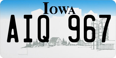 IA license plate AIQ967