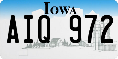 IA license plate AIQ972
