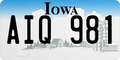IA license plate AIQ981