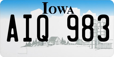 IA license plate AIQ983