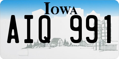 IA license plate AIQ991