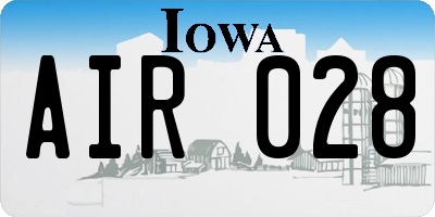 IA license plate AIR028