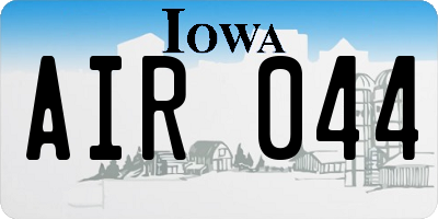 IA license plate AIR044
