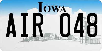 IA license plate AIR048