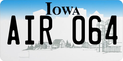 IA license plate AIR064