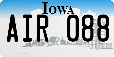 IA license plate AIR088