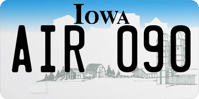 IA license plate AIR090
