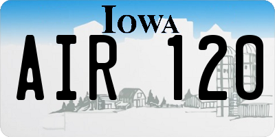 IA license plate AIR120