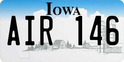 IA license plate AIR146