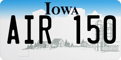 IA license plate AIR150