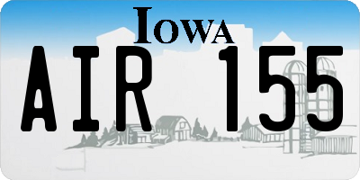 IA license plate AIR155
