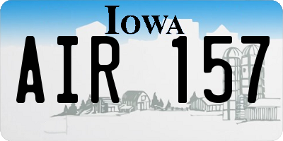 IA license plate AIR157