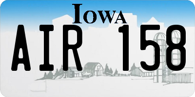 IA license plate AIR158
