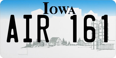 IA license plate AIR161