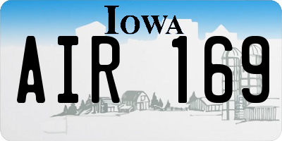 IA license plate AIR169