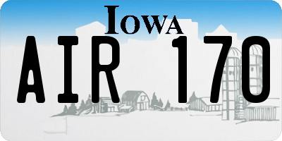 IA license plate AIR170