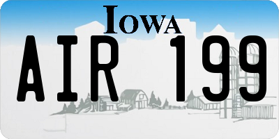 IA license plate AIR199