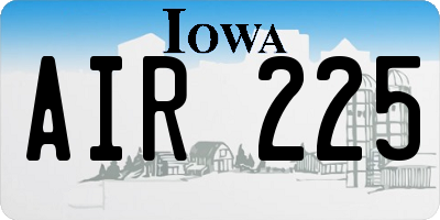 IA license plate AIR225