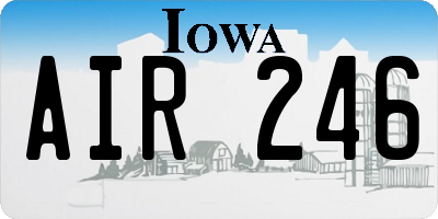 IA license plate AIR246
