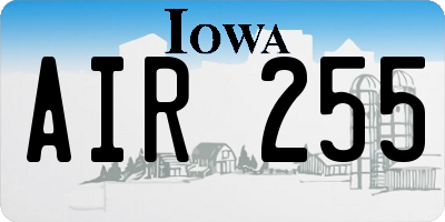 IA license plate AIR255