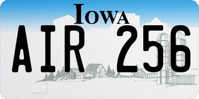 IA license plate AIR256
