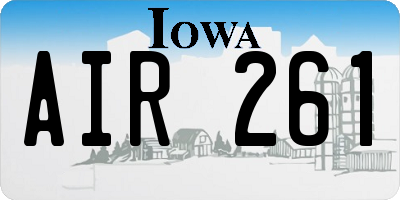 IA license plate AIR261