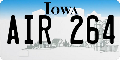 IA license plate AIR264
