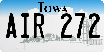 IA license plate AIR272