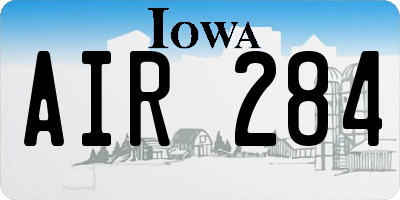 IA license plate AIR284