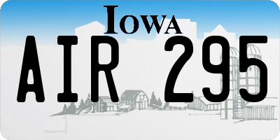 IA license plate AIR295