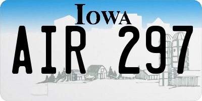 IA license plate AIR297