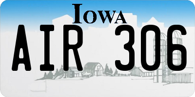 IA license plate AIR306