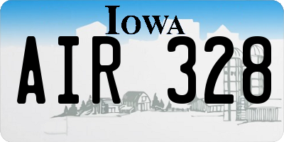 IA license plate AIR328