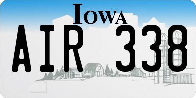 IA license plate AIR338