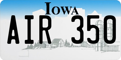 IA license plate AIR350