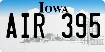 IA license plate AIR395