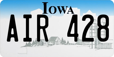 IA license plate AIR428