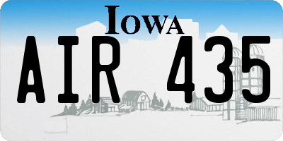 IA license plate AIR435