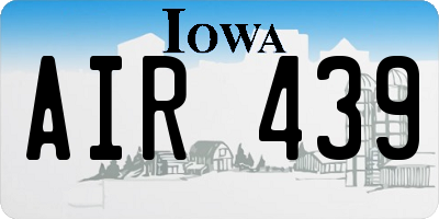 IA license plate AIR439
