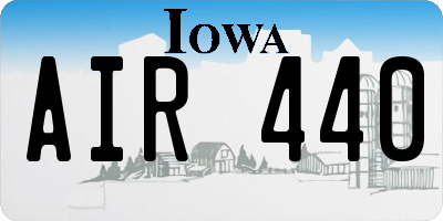 IA license plate AIR440