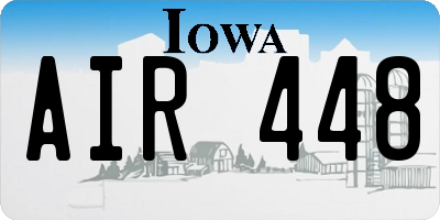 IA license plate AIR448