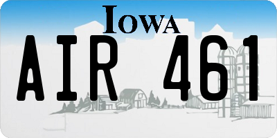 IA license plate AIR461