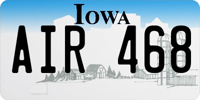 IA license plate AIR468