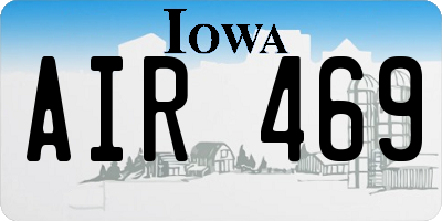 IA license plate AIR469